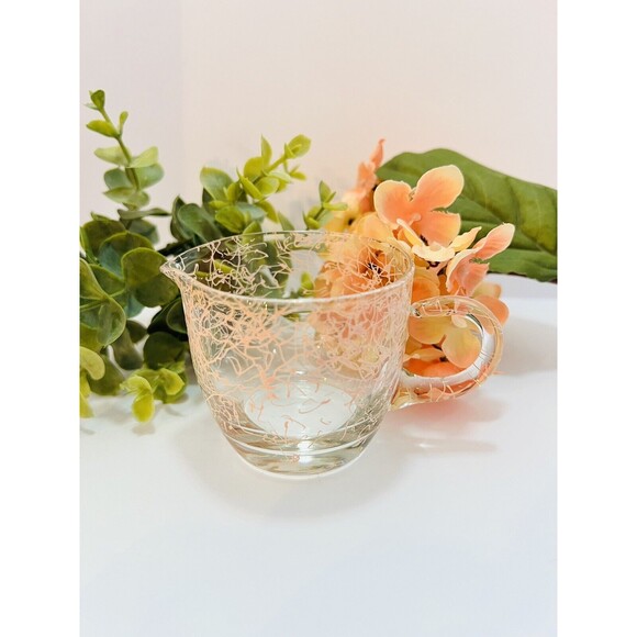 Other - Vintage Hazel Atlas Gay Fad Studio Pink Splatter Paint Veiling Art Glass Creamer